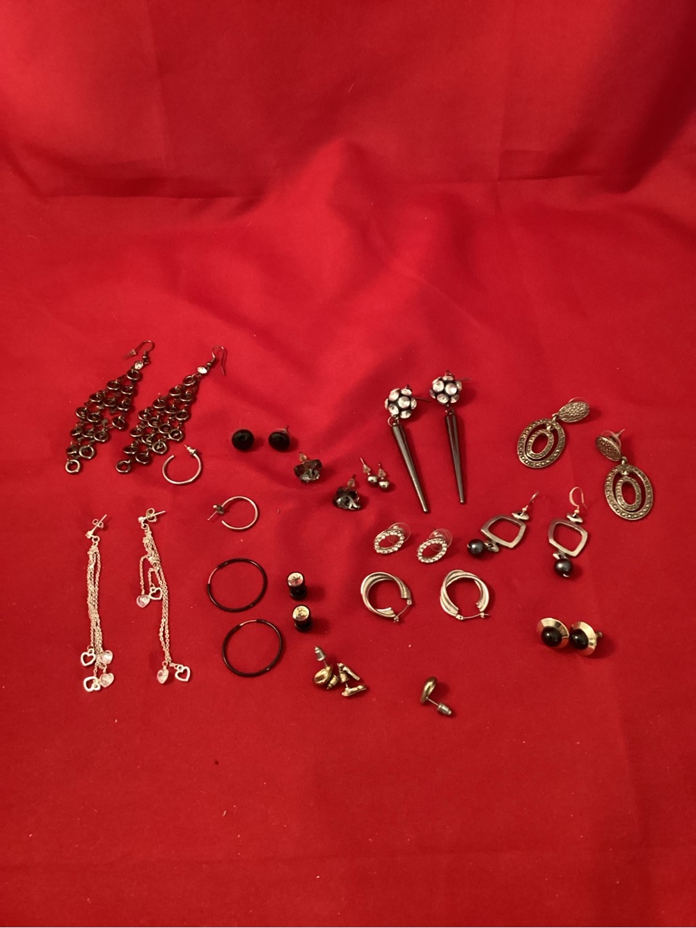 Assorted Women's Earrings in Black and Silver